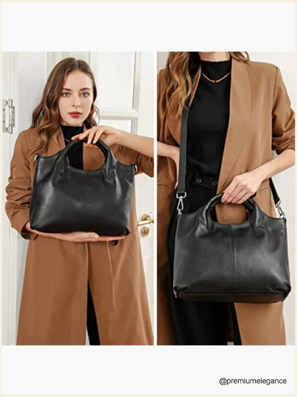 Genuine Leather Top Handle Satchel Crossbody Bag Tote